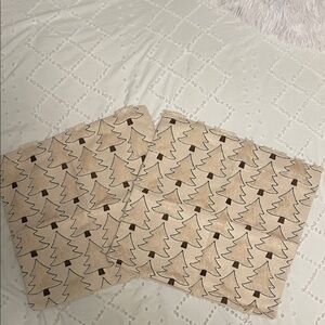 ALLOY Cream and Green set of two tree Pillow Covers new bed